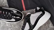 Kitlife Prada America's Cup Black Patent Leather and Grey Technical Fabric Sneakers - 2