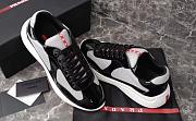 Kitlife Prada America's Cup Black Patent Leather and Grey Technical Fabric Sneakers - 4