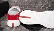 Kitlife Prada America's Cup Red Patent Leather and Grey Technical Fabric Sneakers - 5