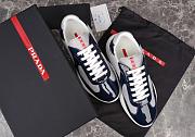 Kitlife Prada America's Cup Dark Blue Patent Leather and Grey Technical Fabric Sneakers - 5