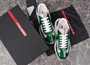 Kitlife Prada America's Cup Green Patent Leather and Grey Technical Fabric Sneakers - 5