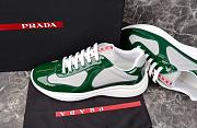 Kitlife Prada America's Cup Green Patent Leather and Grey Technical Fabric Sneakers - 3