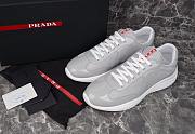 Kitlife Prada America's Cup Grey Patent Leather and Grey Technical Fabric Sneakers - 1