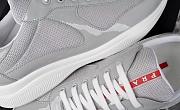 Kitlife Prada America's Cup Grey Patent Leather and Grey Technical Fabric Sneakers - 4