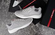 Kitlife Prada America's Cup Grey Patent Leather and Grey Technical Fabric Sneakers - 2