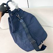 Kitlife Prada Canvas Drawstring Duffel Bag Dark Blue 2VY011 34x55x34cm - 5