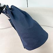 Kitlife Prada Canvas Drawstring Duffel Bag Dark Blue 2VY011 34x55x34cm - 6
