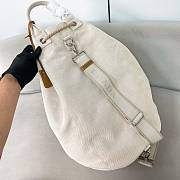 Kitlife Prada Canvas Drawstring Duffel Bag White 2VY011 34x55x34cm - 2