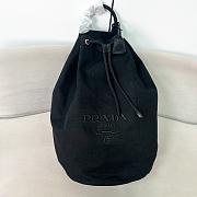 Kitlife Prada Canvas Drawstring Duffel Bag Black 2VY011 34x55x34cm - 1