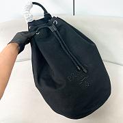 Kitlife Prada Canvas Drawstring Duffel Bag Black 2VY011 34x55x34cm - 5