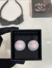 Kitlife Chanel 25P Pink Enamel CC Pearl Round Button Earrings - 4