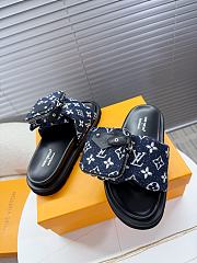 Kitlife Louis Vuitton x TM Pool Pillow Flat Comfort Mule Dark Blue Denim - 5