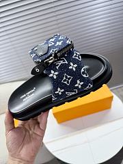 Kitlife Louis Vuitton x TM Pool Pillow Flat Comfort Mule Dark Blue Denim - 3