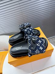Kitlife Louis Vuitton x TM Pool Pillow Flat Comfort Mule Dark Blue Denim - 4