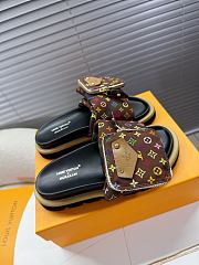 Kitlife Louis Vuitton x TM Pool Pillow Flat Comfort Mule Brown Multicolor - 5