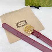 Kitlife Gucci Double-sided Belt In Red With Gold / Silver Buckle 3cm - 5