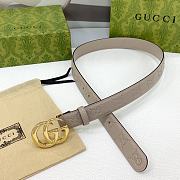 Kitlife Gucci Double-sided Belt In Beige With Gold / Silver Buckle 3cm - 5