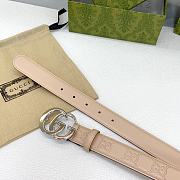 Kitlife Gucci Double-sided Belt In Beige With Gold / Silver Buckle 3cm - 3