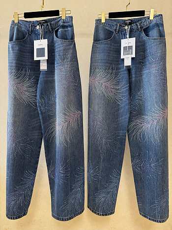 Kitlife Chanel 25S Colored Diamond Feathers Jeans 