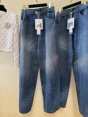 Kitlife Chanel 25S Colored Diamond Feathers Jeans  - 4