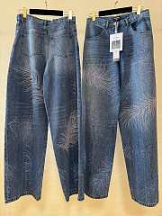 Kitlife Chanel 25S Colored Diamond Feathers Jeans  - 3