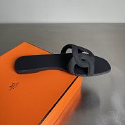 Kitlife Hermes Aloha Black Leather Sandals  - 5