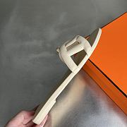 Kitlife Hermes Aloha Off-White Leather Sandals  - 3