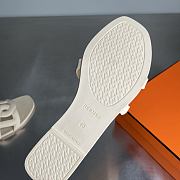 Kitlife Hermes Aloha Off-White Leather Sandals  - 2