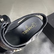 Kitlife Chanel Thick Platform Pattern Sandals Black - 2