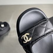 Kitlife Chanel Thick Platform Pattern Sandals Black - 4