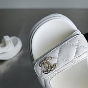 Kitlife Chanel Thick Platform Pattern Sandals White - 5