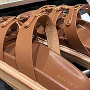 Kitlife Celine 25FW Arc De Triomphe Buckle Slippers Brown - 6