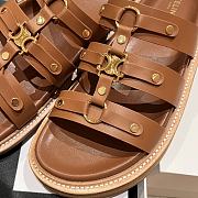 Kitlife Celine 25FW Arc De Triomphe Buckle Slippers Brown - 5