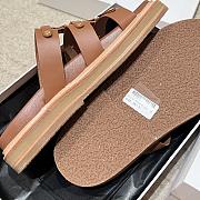 Kitlife Celine 25FW Arc De Triomphe Buckle Slippers Brown - 4