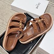 Kitlife Celine 25FW Arc De Triomphe Buckle Slippers Brown - 2