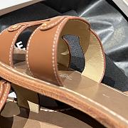Kitlife Celine Triomphe Mules In Calfskin Tan - 5