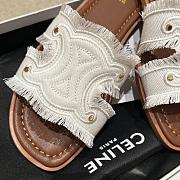 Kitlife Celine 25FW Arc De Triomphe White Denim Slippers - 3