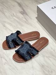 Kitlife Celine 25FW Arc De Triomphe Blue Denim Slippers  - 6