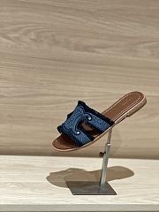 Kitlife Celine 25FW Arc De Triomphe Blue Denim Slippers  - 3