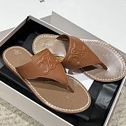 Kitlife Celine 25FW Arc De Triomphe Brown Leather Flip-flops - 5