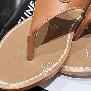Kitlife Celine 25FW Arc De Triomphe Brown Leather Flip-flops - 4