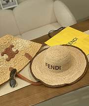 Kitlife Fendi Letter Straw Hat  - 1