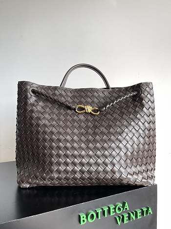 Kitlife Bottega Veneta Andiamo Tote Large Bag Dark Brown - 45x22x34 cm