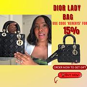 Kitlife Dior Lady Black Cannage Lambskin 20x17x9cm - 1