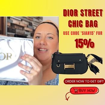 Kitlife Dior New Street Chic Bag Black 24x5x12.5cm
