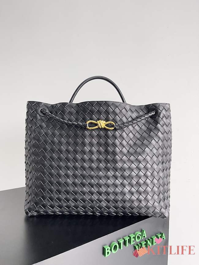 Kitlife Bottega Veneta Andiamo Tote Large Bag Black - 45x22x34 cm - 1