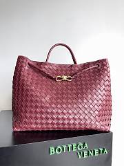 Kitlife Bottega Veneta Andiamo Tote Large Bag Burgundy - 45x22x34 cm - 1
