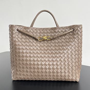 Kitlife Bottega Veneta Andiamo Tote Large Bag Light Brown - 45x22x34 cm