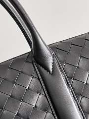 Kitlife Bottega Veneta Intrecciato Zipped North-South Tote Bag Black 815783 39x33.5x8.5cm - 3