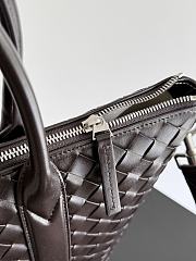 Kitlife Bottega Veneta Intrecciato Zipped North-South Tote Bag Dark Brown 815783 39x33.5x8.5cm - 4